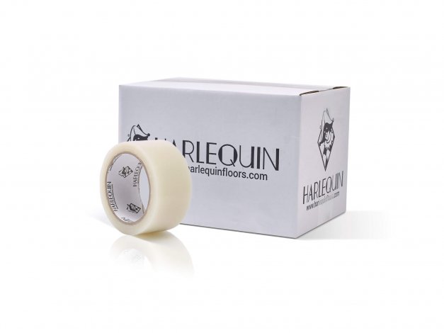 Box of Harlequin High Performance Clear Floor Tape - 18 Rolls