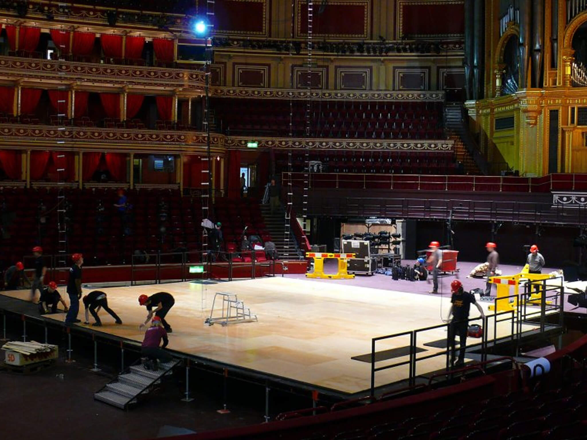 Harlequin stage at the Royal Albert Hall